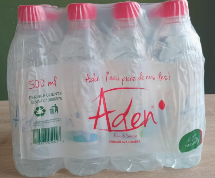 Pakiti ya maji ya madini ya Aden 500 ml